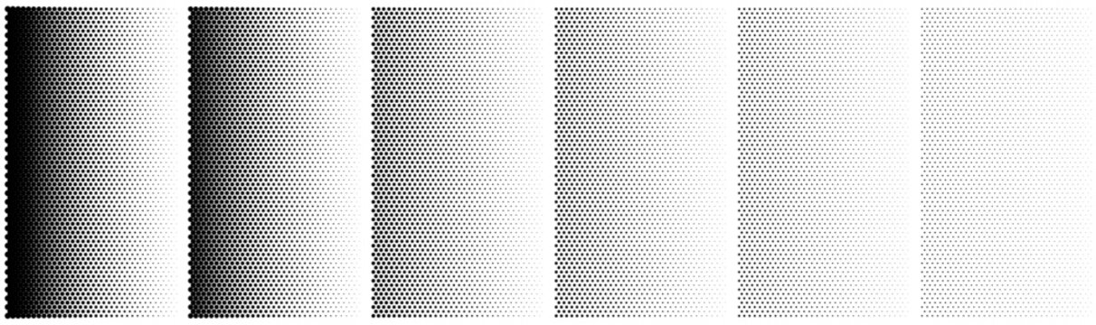 6 TRAMES VECTORIELLES VERTICALES. D&eacute;grad&eacute;s demi-teintes avec points parfaitement ronds