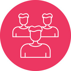 Team Line Circle Icon Design © IsrarAhmad
