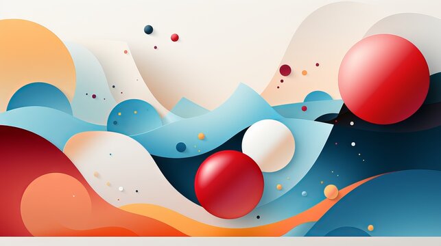 Bright and dynamic abstract in the Neomorphism style with a variety of geometric shapes.
Concept: web design, packaging element, book covers or music albums. Banner