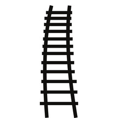 locomotive railroad silhouette track railway transit route icon with white background.