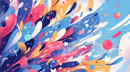 Bright and dynamic abstract in the Neomorphism style with a variety of geometric shapes.
Concept: web design, packaging element, book covers or music albums. Banner