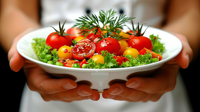 The chef, creating exquisite culinary masterpieces from fresh and highquality ingredients, em