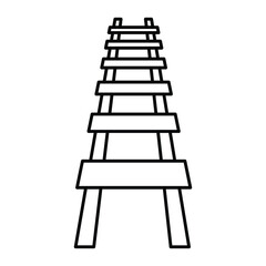 railway track icon- vector illustration with background.