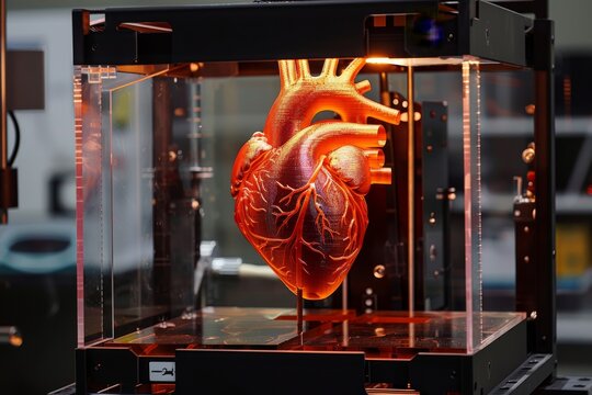 3D printer for creating model hearts using a photo polymer system