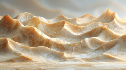 Closeup of smooth slopes and dramatic crevices in a sand dunes texture.