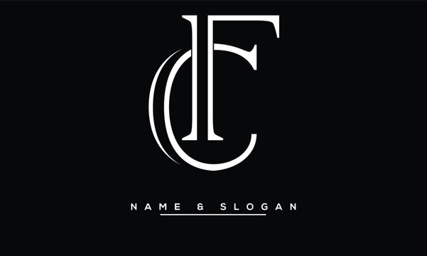 FC,  CF,  F,  C  Abstract  Letters Logo Monogram