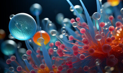 Abstract Science Microscopic World Concept Artwork