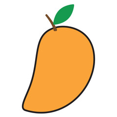 Colored peach fruit icon Vector