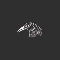Egyptian god horus logo icon design. elegant luxury flat vector.