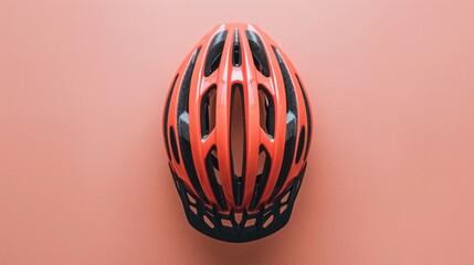 Minimalist bicycle helmet design showcased on a gentle colored background perfect for textual content
