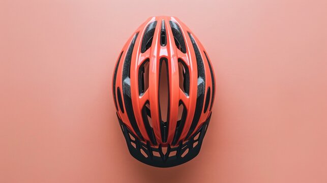 Minimalist bicycle helmet design showcased on a gentle colored background perfect for textual content