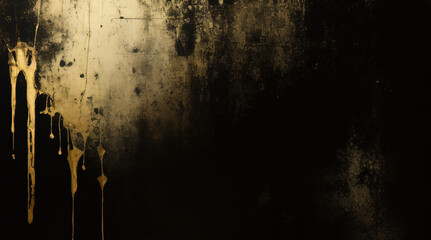 textura de pared de pintura negra dorada. negro y dorado, fondo grunge abstracto. Fondo artístico abstracto. Fondo de pintura negra y dorada. grunge negro y dorado. - obrazy, fototapety, plakaty