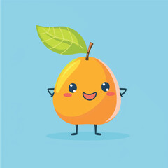 Cute Mango fruit character Fruit character icon concept