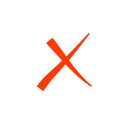 Doodle Prohibition Icon, Cross Sign