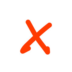 Fototapeta premium Doodle Prohibition Icon, Cross Sign