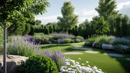 garden with barely there florals gently swaying in the breeze, creating a tranquil atmosphere