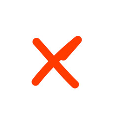 Fototapeta premium Doodle Prohibition Icon, Cross Sign