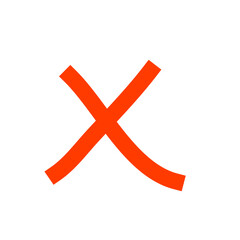 Obraz premium Doodle Prohibition Icon, Cross Sign