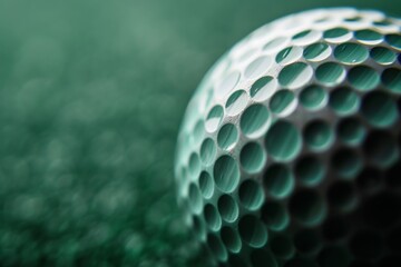 Golf ball background in closeup