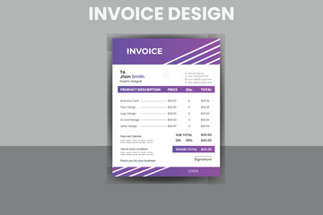 Business invoice form template. Invoicing quotes, money bills or price invoices, and payment agreement design templates. Tax form, bill graphic, or payment receipt page vector