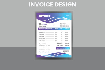 Business invoice form template. Invoicing quotes, money bills or price invoices, and payment agreement design templates. Tax form, bill graphic, or payment receipt page vector