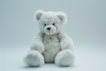 White background with teddy bear