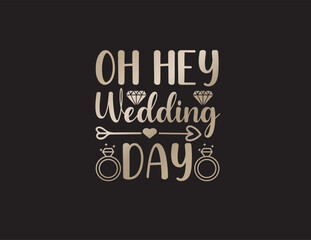 Wedding celebration vector lettering t-shirt design  