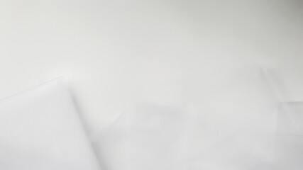 Beautiful layers of white fabric background. Banner