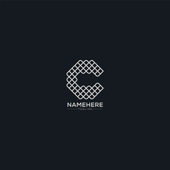 Fototapeta premium Letter c logo flat logo vector design template abstract c logo