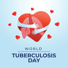 vector graphic of World Tuberculosis Day ideal for World Tuberculosis Day celebration.