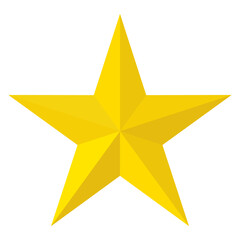 3d shiny star on a white background 3d rendered premium
