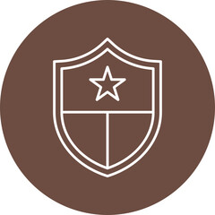 Protected Line Circle Icon Design