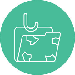 Obraz premium Fishing Line Circle Icon Design