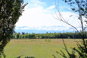 mountain range behind Karakol, Kyrgyzstan