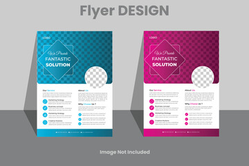 Corporate business flyer template design set marketing, business proposal, promotion, advertising, publication, and cover page. new digital marketing flyer set.