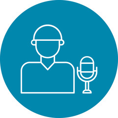 Moderator Line Circle Icon Design