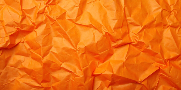 crumpled orange paper background