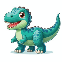 Fototapeta premium Dinosaur vactor on white background.