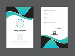 Minimalist professional vector  identity card  design template.
