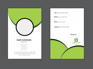 Minimalist professional vector  identity card  design template.