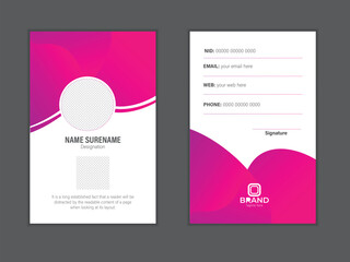 Minimalist professional vector  identity card  design template.