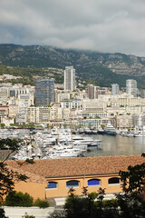 The marina and panorama of skyscrapers in Monaco	
