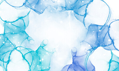 Purple alcohol ink looks like ink dripping into water. Beautiful shine. Beautiful abstract ink flow art with translucent background.