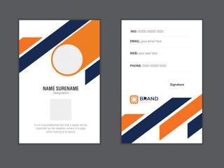 Minimalist professional vector  identity card  design template.