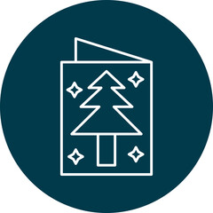Christmas Notes Line Circle Icon Design