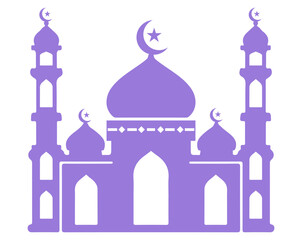 Vector illustration of building a mosque. Islamic. reliefs, buildings. muslim, eid mubarak