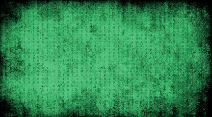 Binary code green rough background