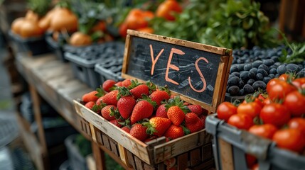 Yes to strawberries! The sign in the veg shop says 