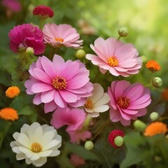 Nature background of flowers