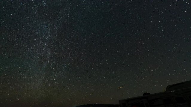 Timelapse of Polaris star in Death Valley National Park in California, USA